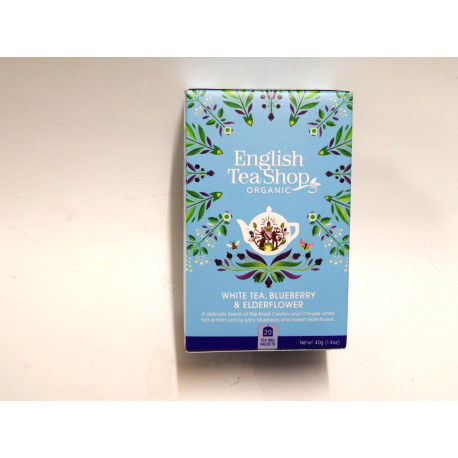 ENGLISH TEA SHOP - TE' BIANCO MIRTILLO e SAMBUCO x 20 filtri - BIOLOGICO